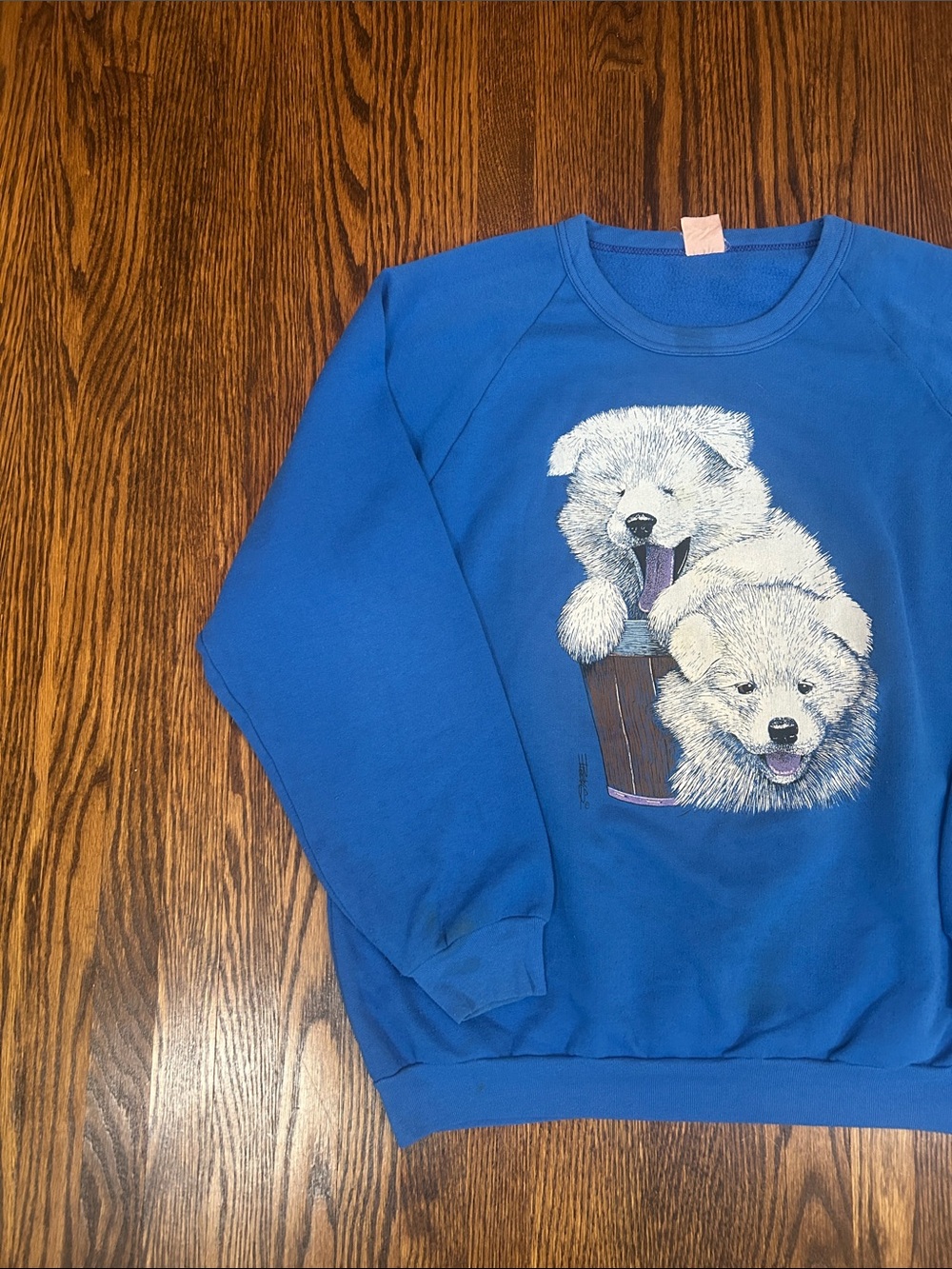 Vintage 90s Puppy Dog Sweatshirt - Picture 3 of 11
